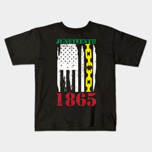 Juneteenth 1865 USA Flag Kids T-Shirt